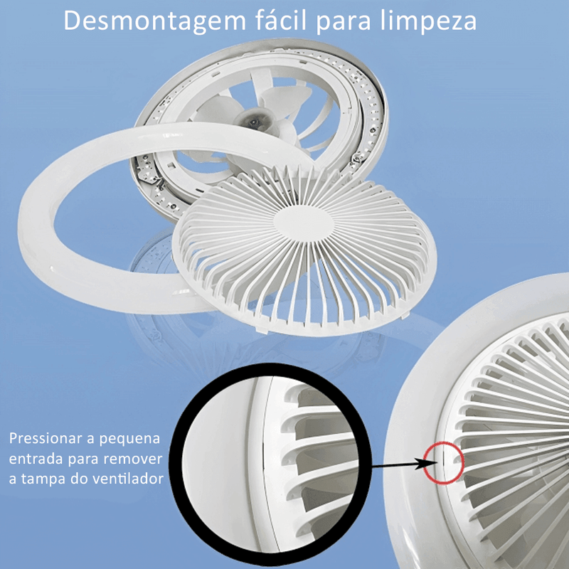 Luminária LED com Ventilador | FanMaster® - Casa Linnda
